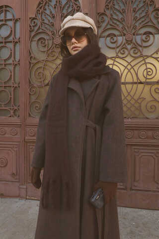 Yandan Bağlamalı Kaban Kahverengi - 3