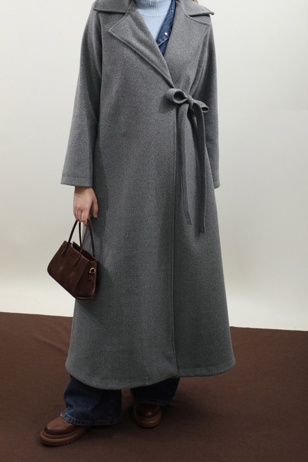 Yandan Bağlamalı Kaban Koyu Gri - 2