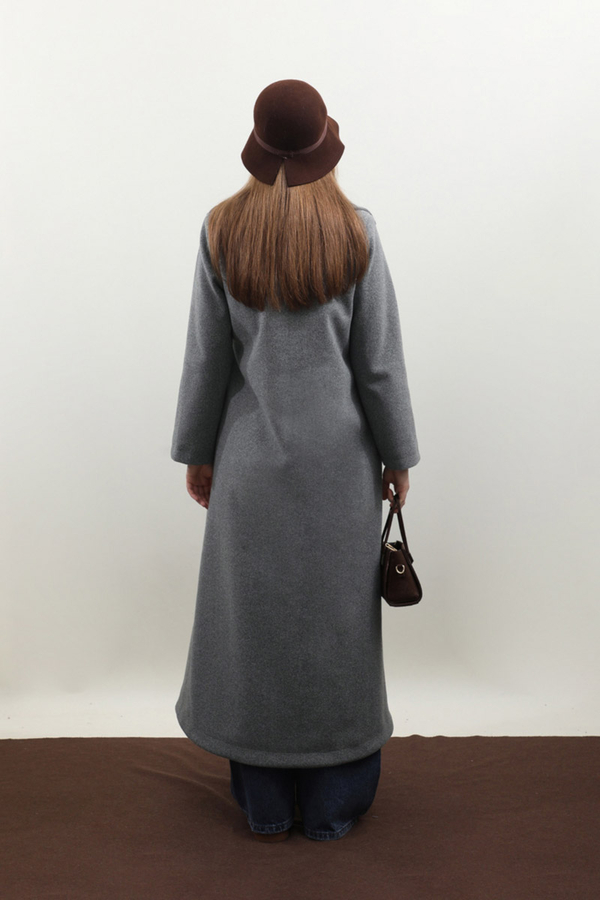 Yandan Bağlamalı Kaban Koyu Gri - 7