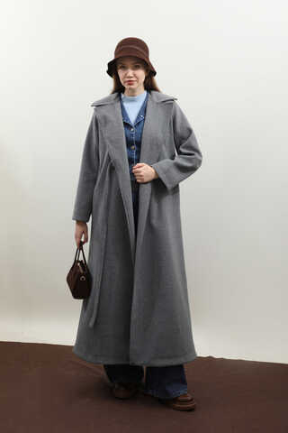 Yandan Bağlamalı Kaban Koyu Gri - 3