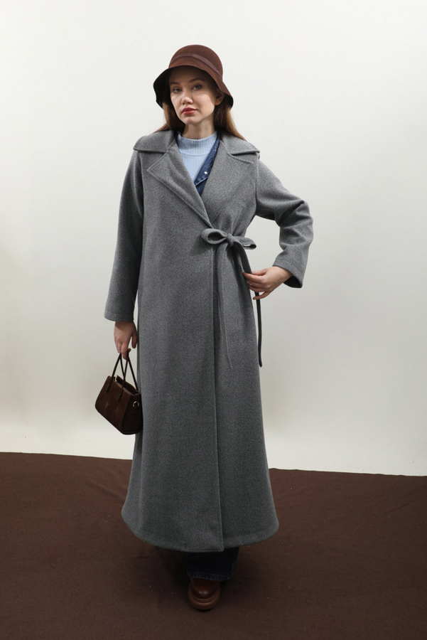 Yandan Bağlamalı Kaban Koyu Gri - 5