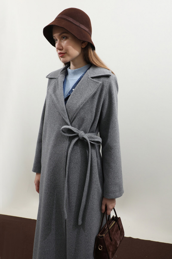 Yandan Bağlamalı Kaban Koyu Gri - 1