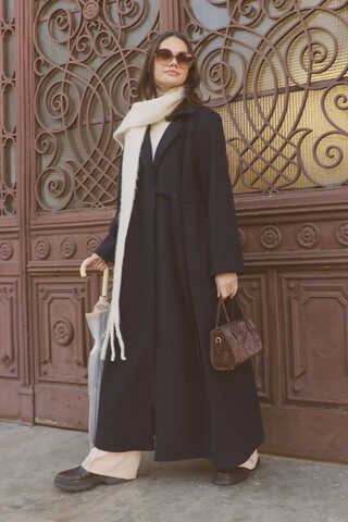 Yandan Bağlamalı Kaban Lacivert - 6