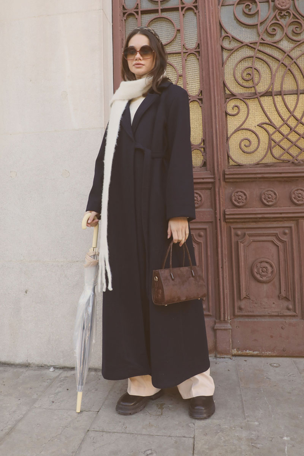 Yandan Bağlamalı Kaban Lacivert - 4