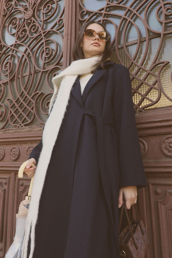 Yandan Bağlamalı Kaban Lacivert - 3