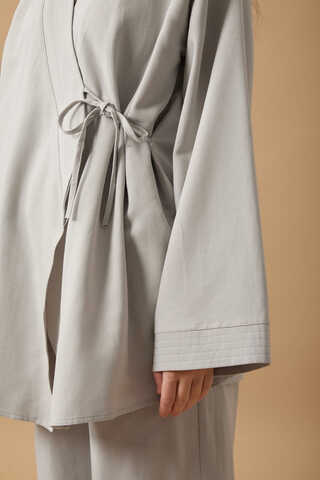 Yandan Bağlamalı Kimono Takım Taş - 5