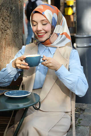 Yandan Bağlamalı Yelek Etek Takım Krem - 8