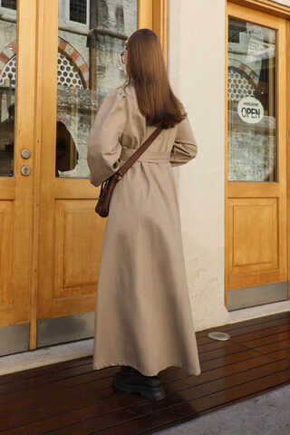 Yandan Kemerli Elbise Vizon - 10