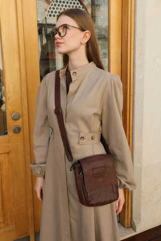 Yandan Kemerli Elbise Vizon - 7