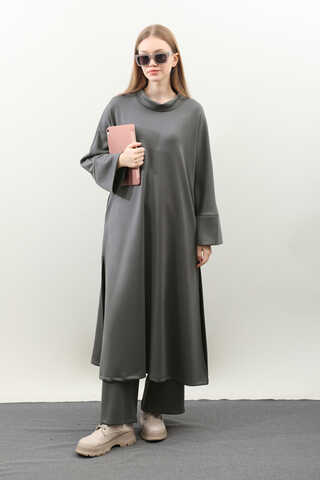 Yandan Yırtmaçlı Uzun Takım Antrasit - 2