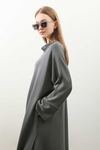 Yandan Yırtmaçlı Uzun Takım Antrasit - 7