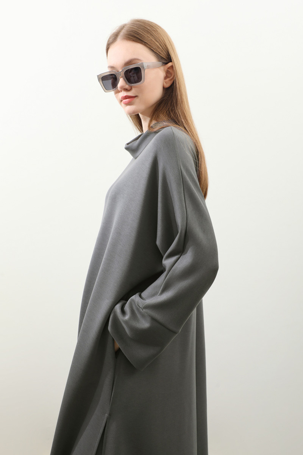 Yandan Yırtmaçlı Uzun Takım Antrasit - 7