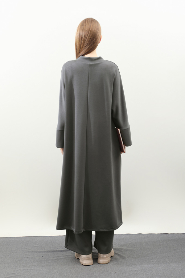 Yandan Yırtmaçlı Uzun Takım Antrasit - 9