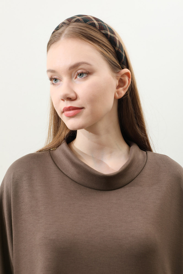 Yandan Yırtmaçlı Uzun Takım Kahverengi - 8