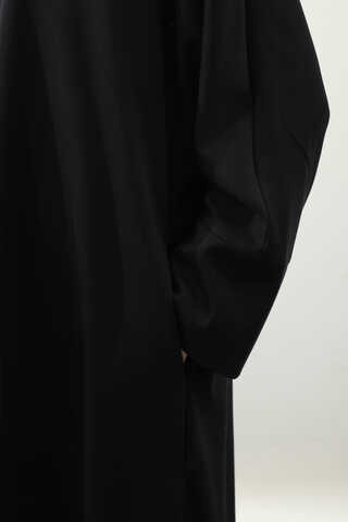 Yandan Yırtmaçlı Uzun Takım Siyah - 9