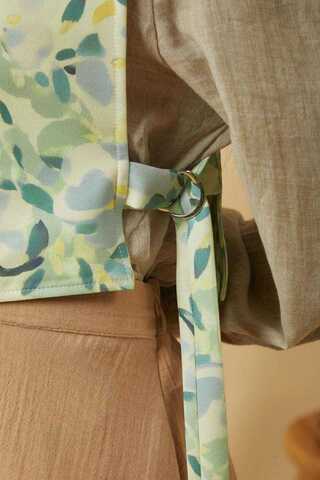 Yaprak Desenli Yelek Mint - 8