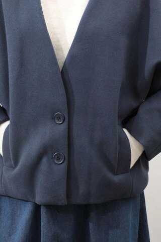 Yarasa Kısa Kol Ceket İndigo - 11