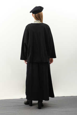 Yarasa Kısa Kol Ceket Siyah - 8