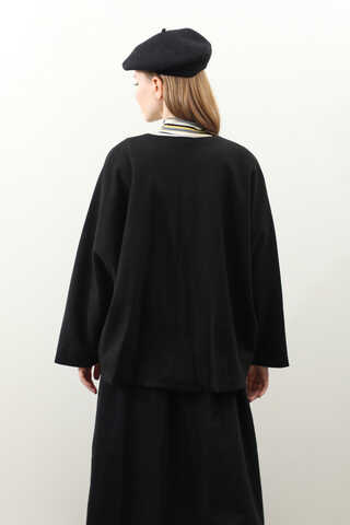 Yarasa Kısa Kol Ceket Siyah - 9