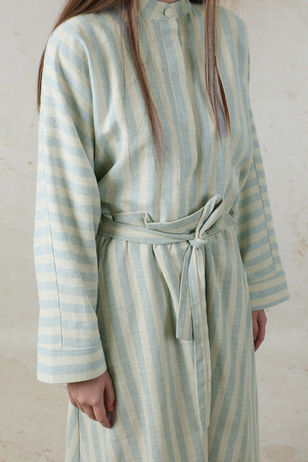 Yarasa Kol Keten Takım Bebe Mavisi - 4