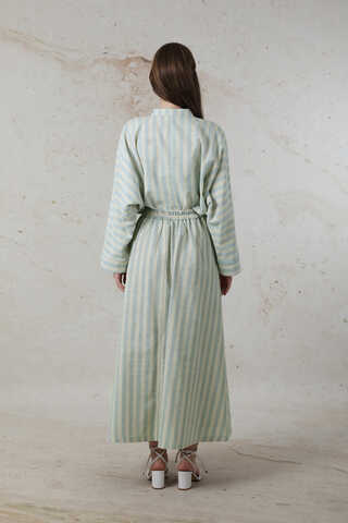 Yarasa Kol Keten Takım Bebe Mavisi - 6