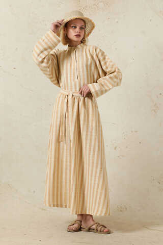 Yarasa Kol Keten Takım Camel - 1