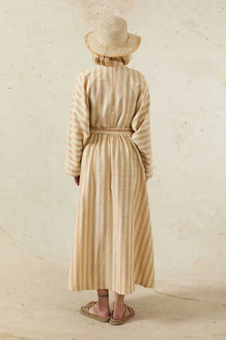 Yarasa Kol Keten Takım Camel - 6