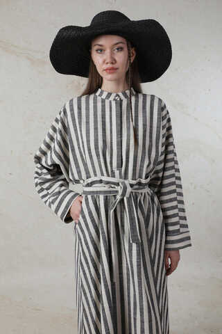 Yarasa Kol Keten Takım Siyah - 2