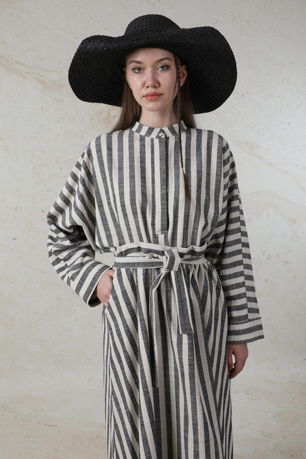 Yarasa Kol Keten Takım Siyah - 2