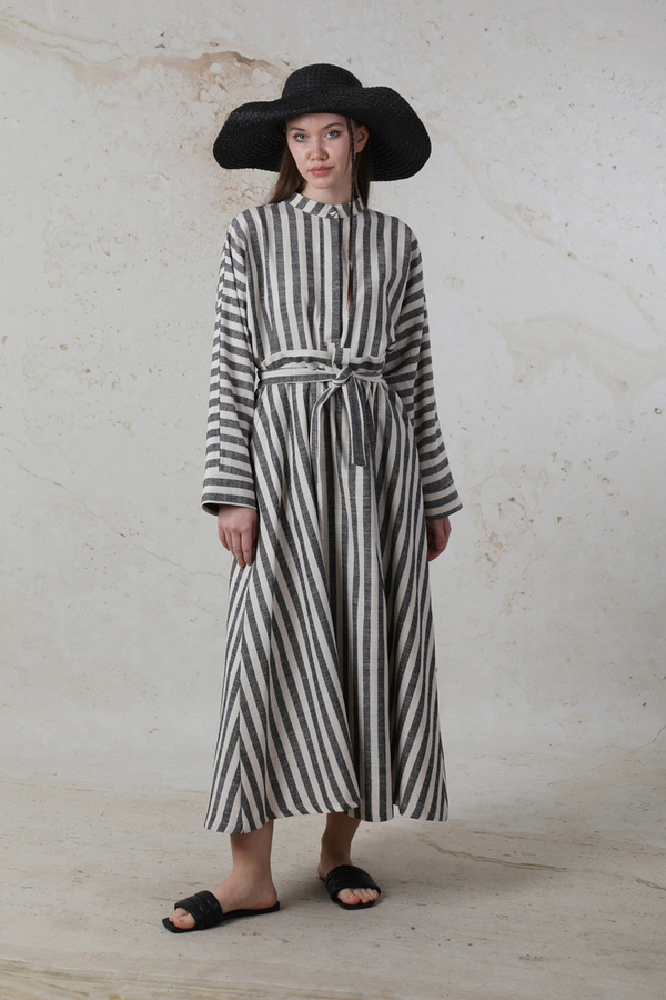 Yarasa Kol Keten Takım Siyah - 5