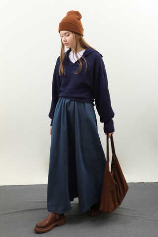 Yarasa Kol Kısa Kazak Lacivert - 2