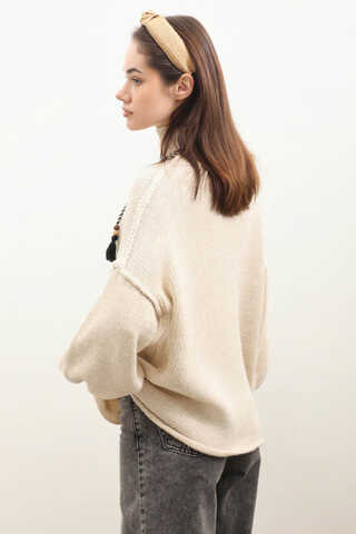 Yarım Balıkçı Kazak Bej - 7