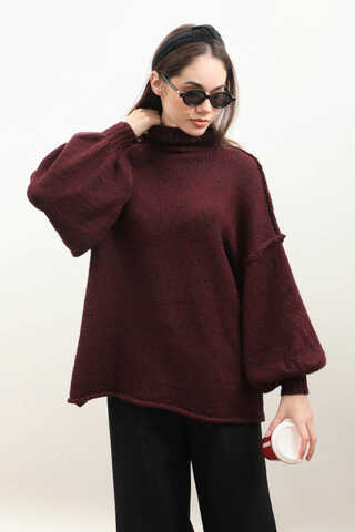 Yarım Balıkçı Kazak Bordo - 1