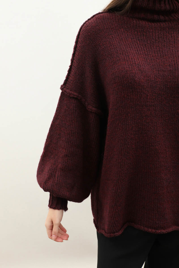 Yarım Balıkçı Kazak Bordo - 4