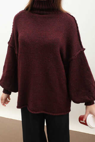 Yarım Balıkçı Kazak Bordo - 5