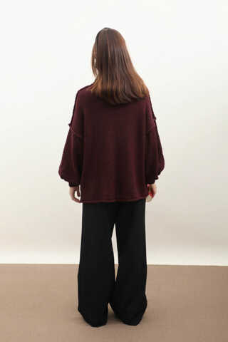 Yarım Balıkçı Kazak Bordo - 6