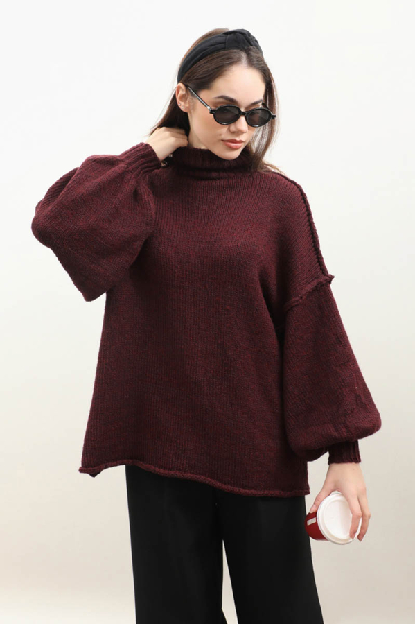 Yarım Balıkçı Kazak Bordo - 1