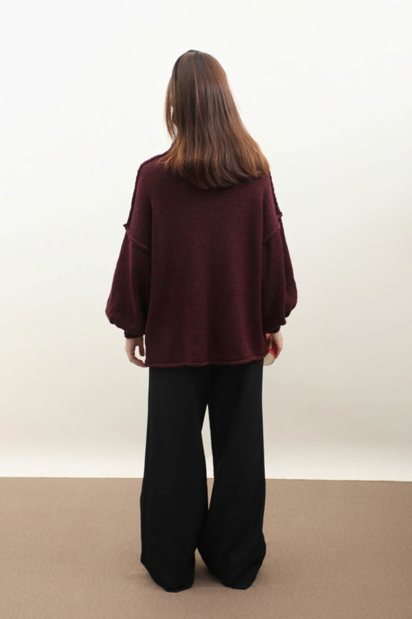 Yarım Balıkçı Kazak Bordo - 6