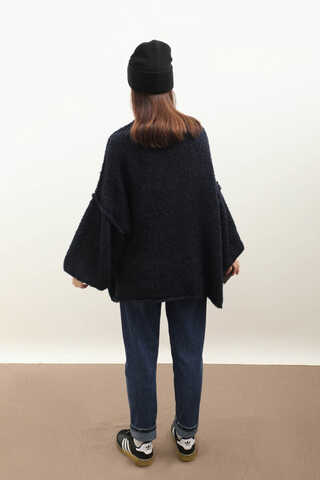 Yarım Balıkçı Kazak Lacivert - 5