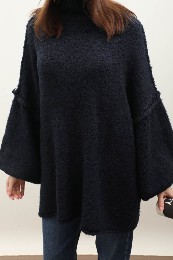 Yarım Balıkçı Kazak Lacivert - 4