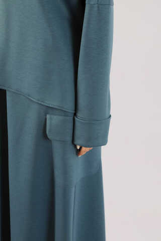 Yarım Balıkçı Yaka Cepli Spor Takım İndigo - 4