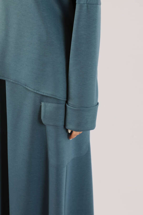 Yarım Balıkçı Yaka Cepli Spor Takım İndigo - 4