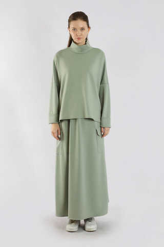 Yarım Balıkçı Yaka Cepli Spor Takım Mint - 1