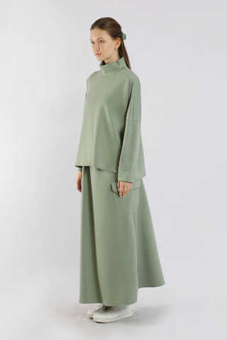 Yarım Balıkçı Yaka Cepli Spor Takım Mint - 3