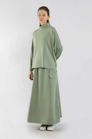 Yarım Balıkçı Yaka Cepli Spor Takım Mint - 5