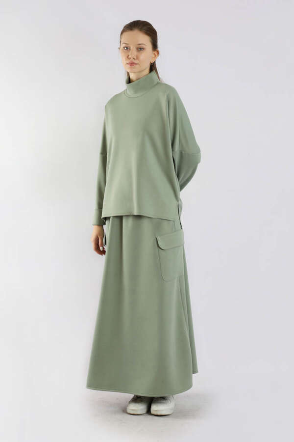 Yarım Balıkçı Yaka Cepli Spor Takım Mint - 5