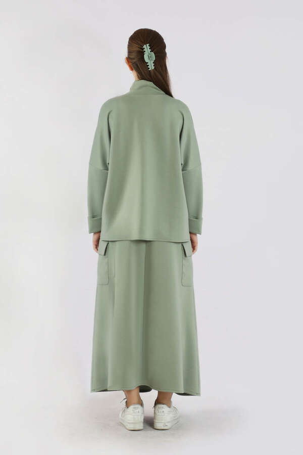 Yarım Balıkçı Yaka Cepli Spor Takım Mint - 6