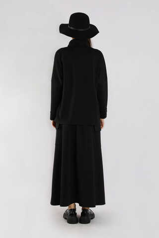 Yarım Balıkçı Yaka Cepli Spor Takım Siyah - 6