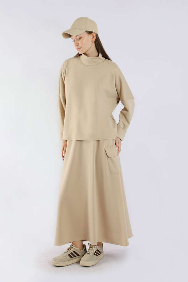 Yarım Balıkçı Yaka Cepli Spor Takım Taş - 1