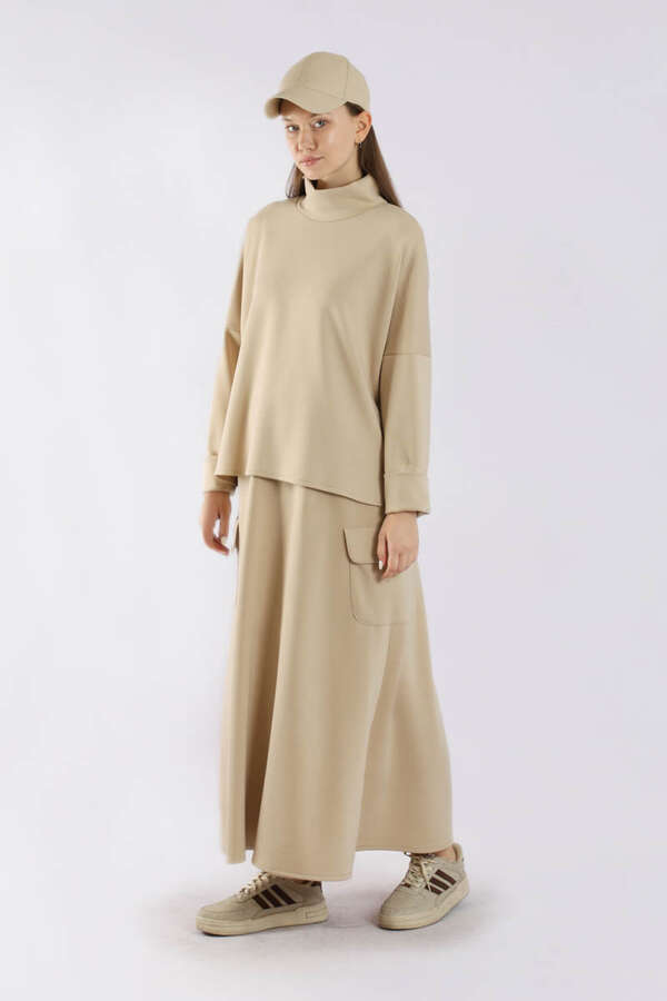 Yarım Balıkçı Yaka Cepli Spor Takım Taş - 5